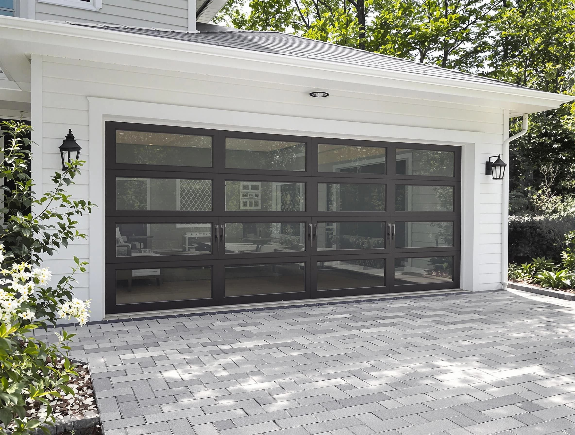 Bonanza Garage Door Repair design specialist presenting custom garage door options to Bonanza homeowner