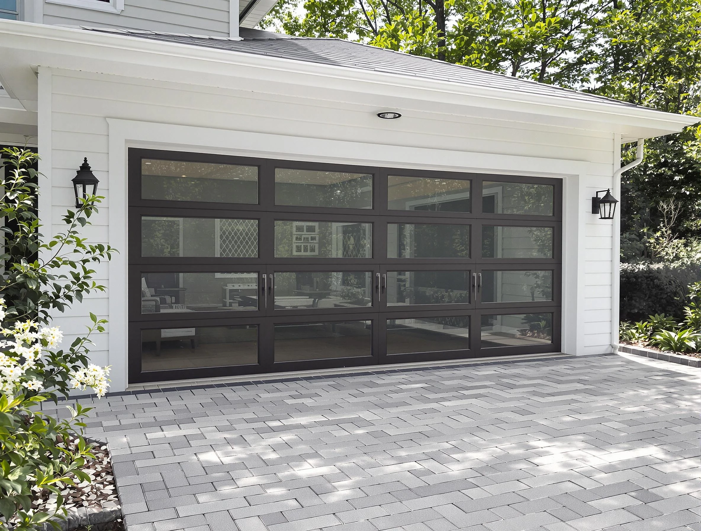 Bonanza Garage Door Repair design specialist presenting custom garage door options to Bonanza homeowner